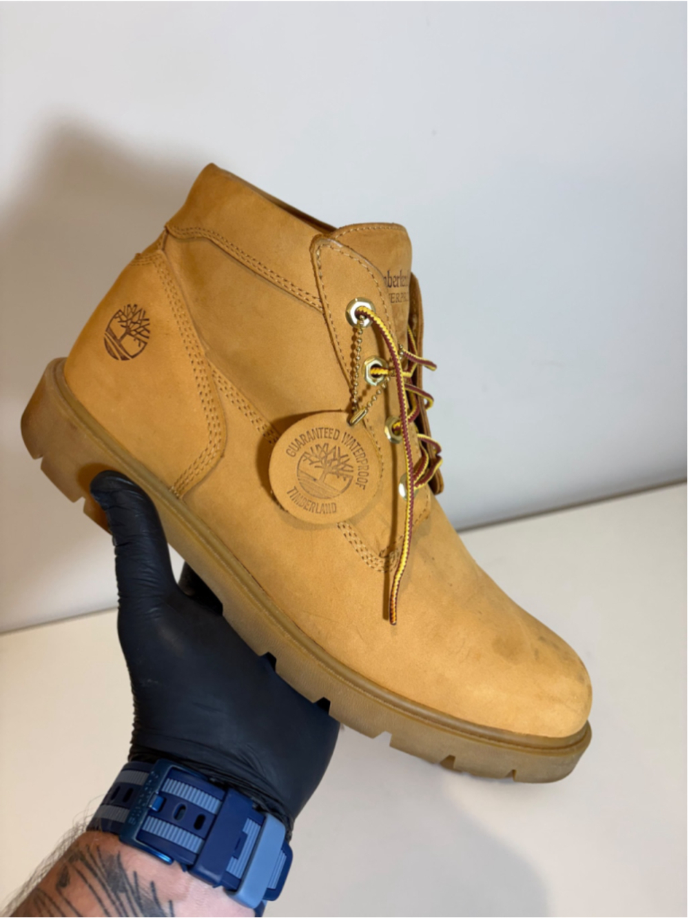 Timberland 22039 Waterproof Chukka Boots Wheat Nubuck Men Size 9.5 #F